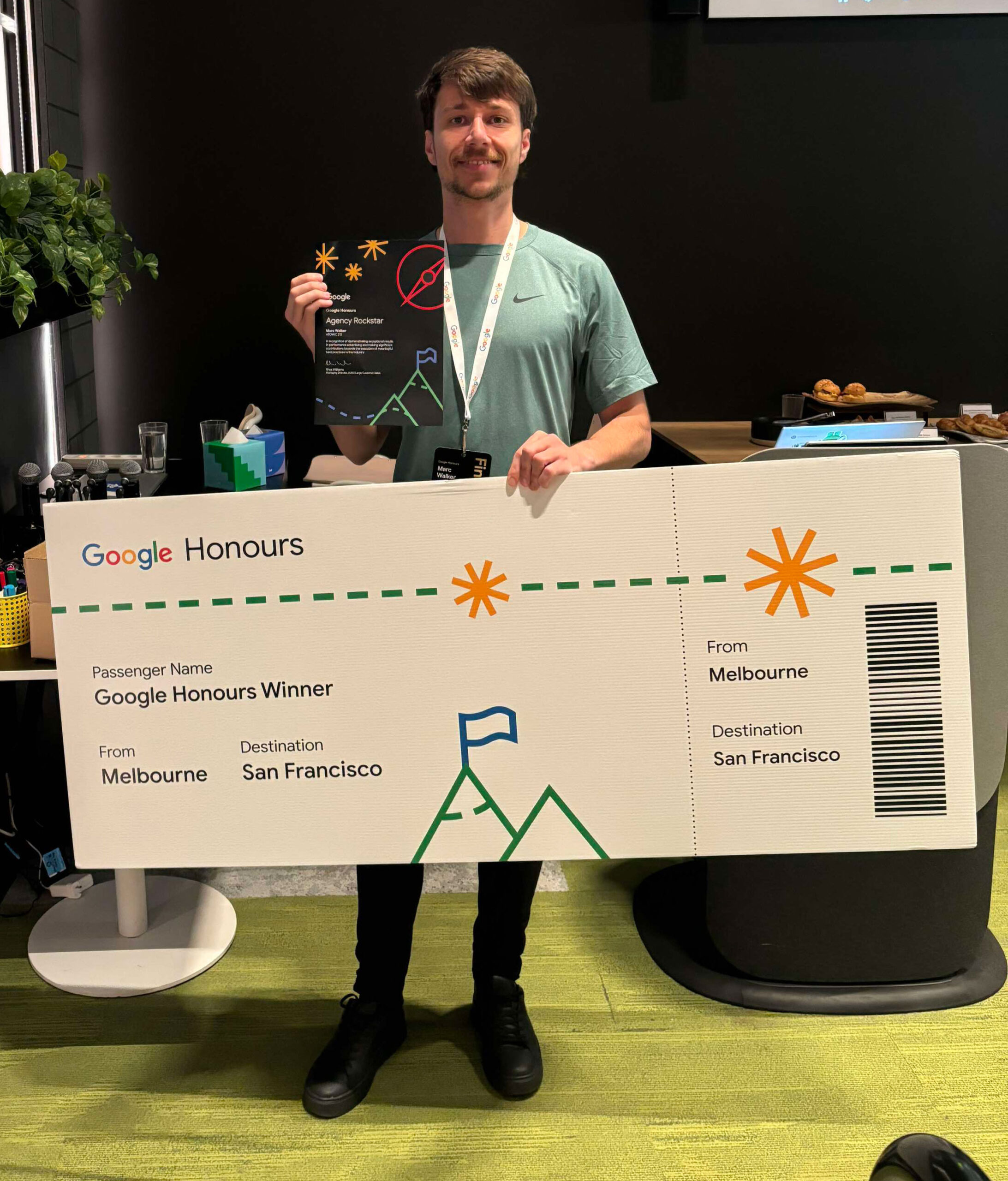 Marc Walker at Google, Silicon Valley